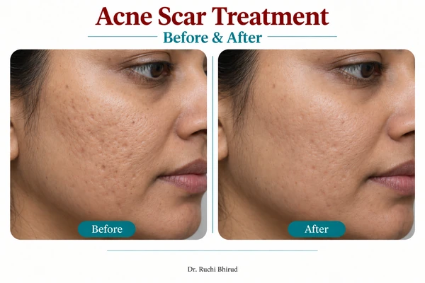 Acne Scar Treatment Before and After Results Dr. Ruchi Bhirud Pashan Pune